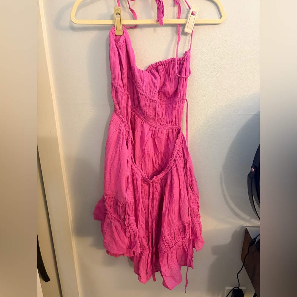 Free People Pink Tiered Mini Dress - Picture 5 of 5